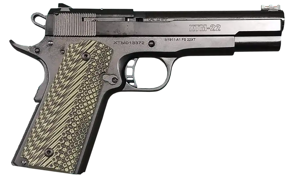 Rock Island 56794 XT Magnum 22 MAG Pistol with Black Armor Cerakote and Green G10 Grip