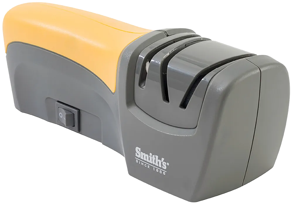 Smiths Products 50005 Compact Electric Sharpener with Ceramic Coarse Material & Gray Handle