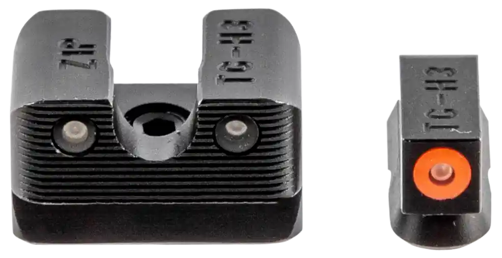 TruGlo TG231Z1C Tritium Pro Night Sights - Black with Green Tritium and Orange Outline Front, Green Tritium Rear