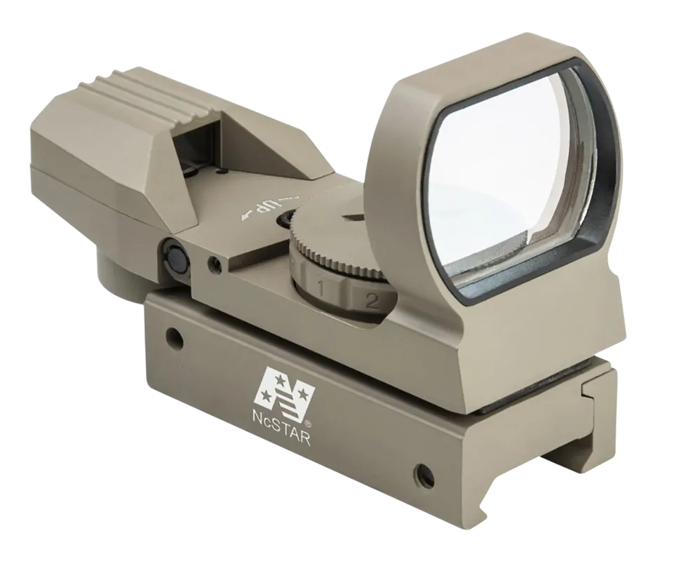 NcStar D4RGT Reflex Optic - Tan, 3 MOA Red/Green Dot, Multi Reticle