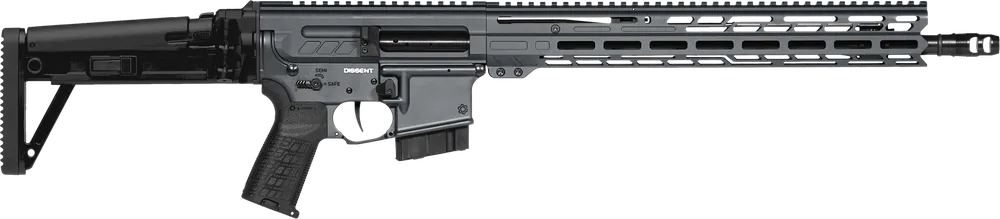 CMMG Dissent MK4 6mm ARC Sniper Gray Rifle with Side Charging Handle and Folding Stock