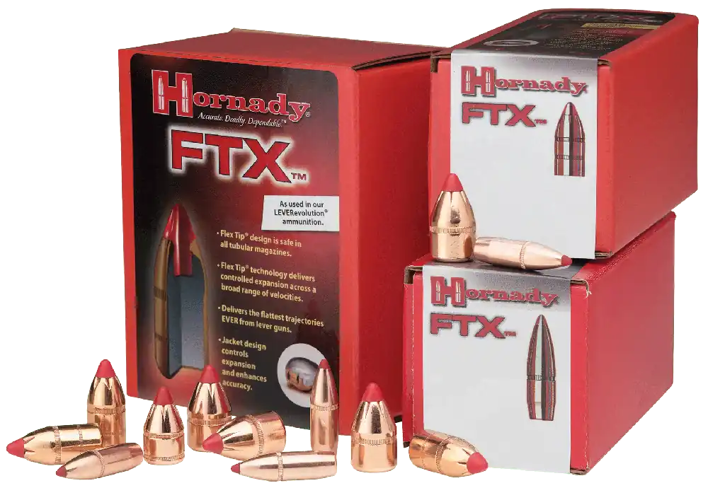 Hornady FTX .45 Caliber .458 325 Grain Flex Tip Expanding Bullets - 50 Box/15 Case