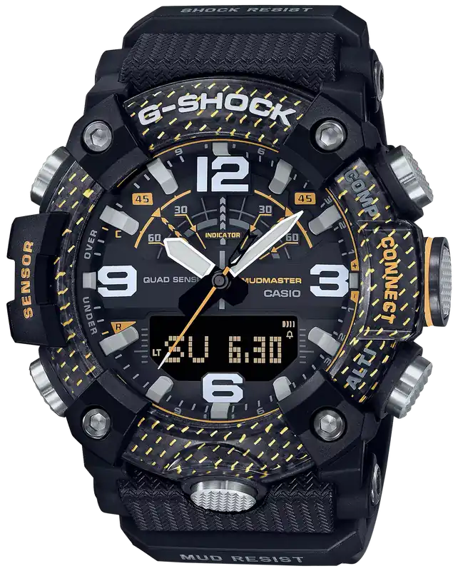 G-Shock Tactical MudMaster GGB100Y1 Black/Yellow with Digital Compass 145-215mm