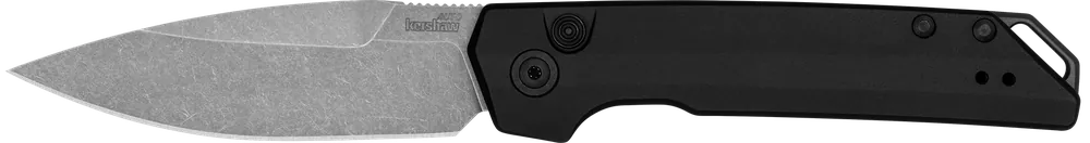 Kershaw Launch Iridium Automatic Folding Knife with Stonewashed MagnaCut Blade and Black Aluminum Handle