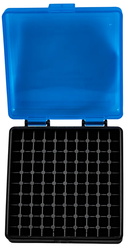 Berry's 83500 22LR Ammo Box - Blue/Black Polypropylene, 100 Rounds