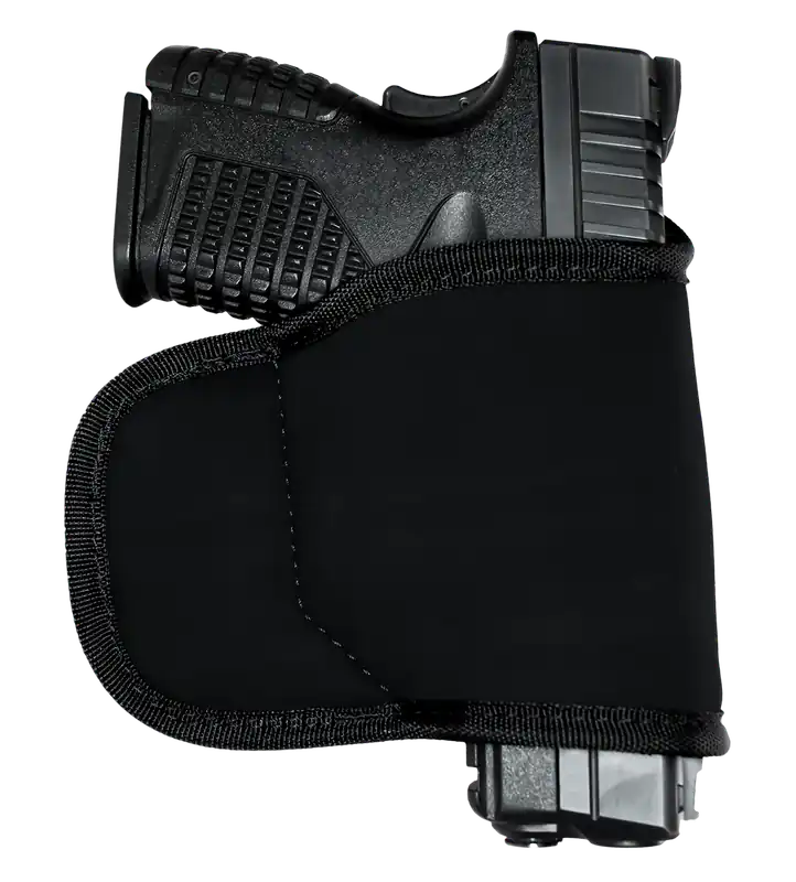 GrovTec US Inc GTHL15099BLK Multi-Fit OWB Holster for Medium/Large Semi-Auto, Right Hand, Black Suede Belt Loop