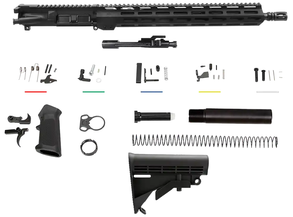 Aim Sports AR-15 5.56 NATO 16" Complete Build Kit - Black Anodized Receiver