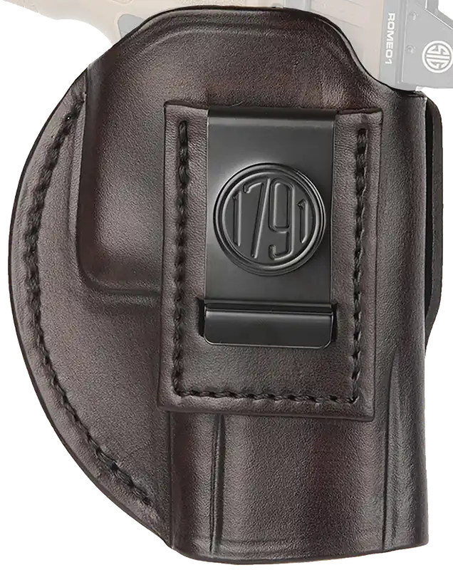1791 Gunleather 4-Way IWB/OWB Leather Holster for Glock 21/Sig P225 - Right Handed, Size 06, Signature Brown
