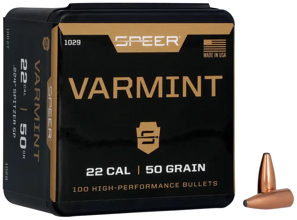 Speer 1029 Varmint 22Cal 50gr JSP - 100/Box, 5/Case