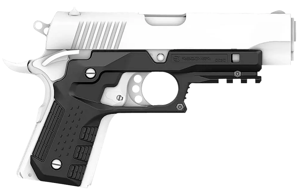 Compact 1911 Black Polymer Picatinny Grip & Rail System by Recover Tactical CC3C-01
