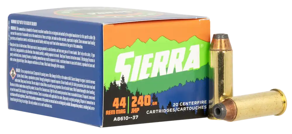 Sierra A861037 Outdoor Master 44 Rem Mag 240gr JHP Sport Master 20/Box