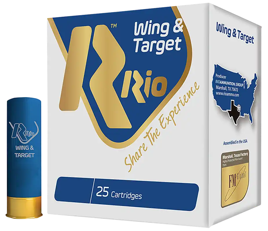 Rio Ammunition WT288 12 Gauge Wing & Target Shotgun Shells - 25 Rounds per Box