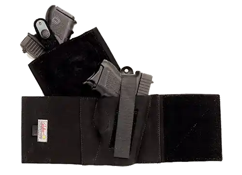 Galco CAB2M Ankle Band Holster - Medium, Black, Right Hand, Compatible with Sig P365/Glock 42/Ruger LCP II