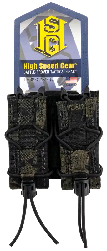 Double TACO Mag Pouch MultiCam Black Nylon for 2.25" Belts - High Speed Gear 13PT12MB