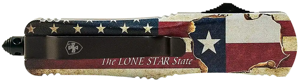 Templar Knife LTX631 Gen II Texan OTF with Texas Flag Handle and Glass Breaker
