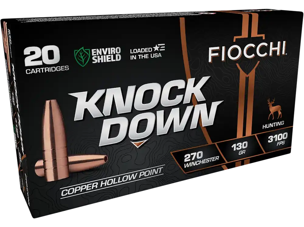 Fiocchi 270CHA Knock Down Enviro Shield 270Win 130gr HP 20/Box 10/Case
