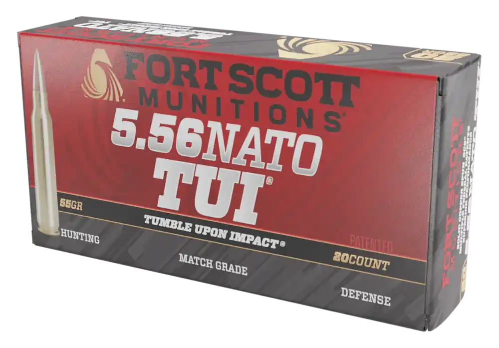 Fort Scott Munitions 5.56 NATO 55gr TUI Solid Copper Ammo - 20/Box