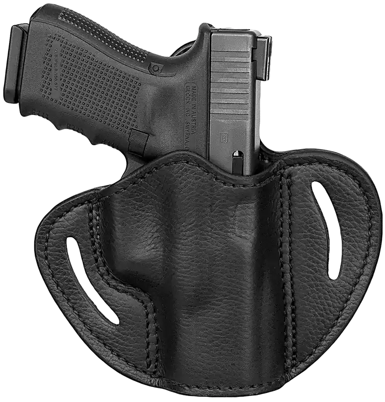 1791 Gunleather Ultra Custom OWB Holster for Glock 17/S&W M&P Shield/Springfield XD - Right Hand, Night Sky Black Leather