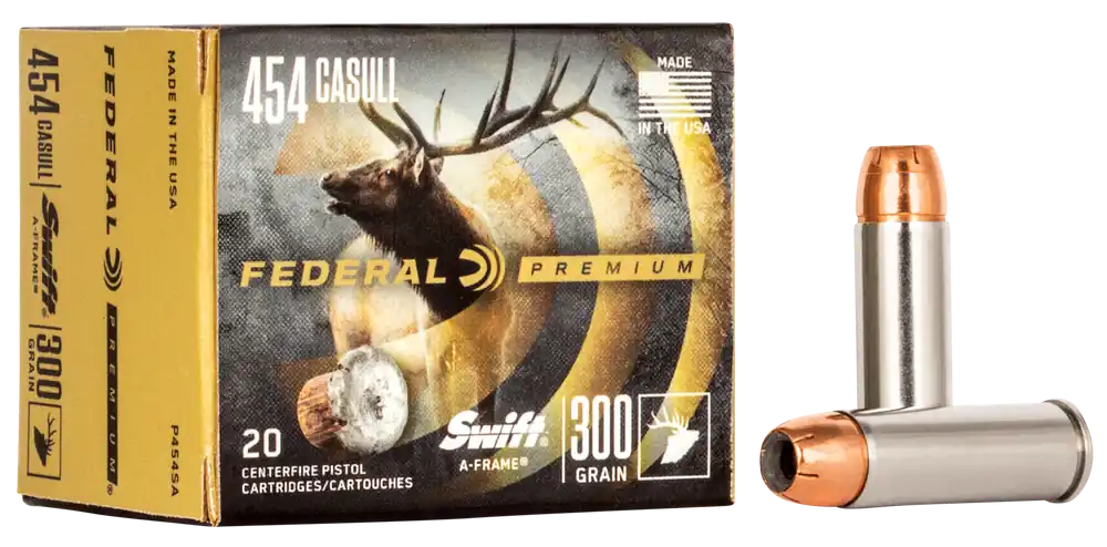 Federal Premium 454 Casull 300gr Swift A-Frame Ammunition - 20 Rounds per Box