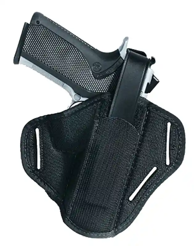 Uncle Mike's 86000 Super OWB Belt Slide for Small/Medium DA Revolvers, 2-3" Barrel, Ambidextrous, Black Kodra Nylon, Size 0