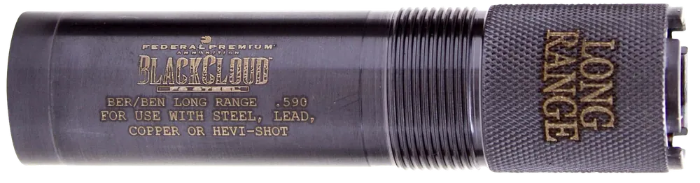 Carlson's 20 Gauge Long Range Choke Tube for Beretta/Benelli - Black Cloud Steel Titanium Coated