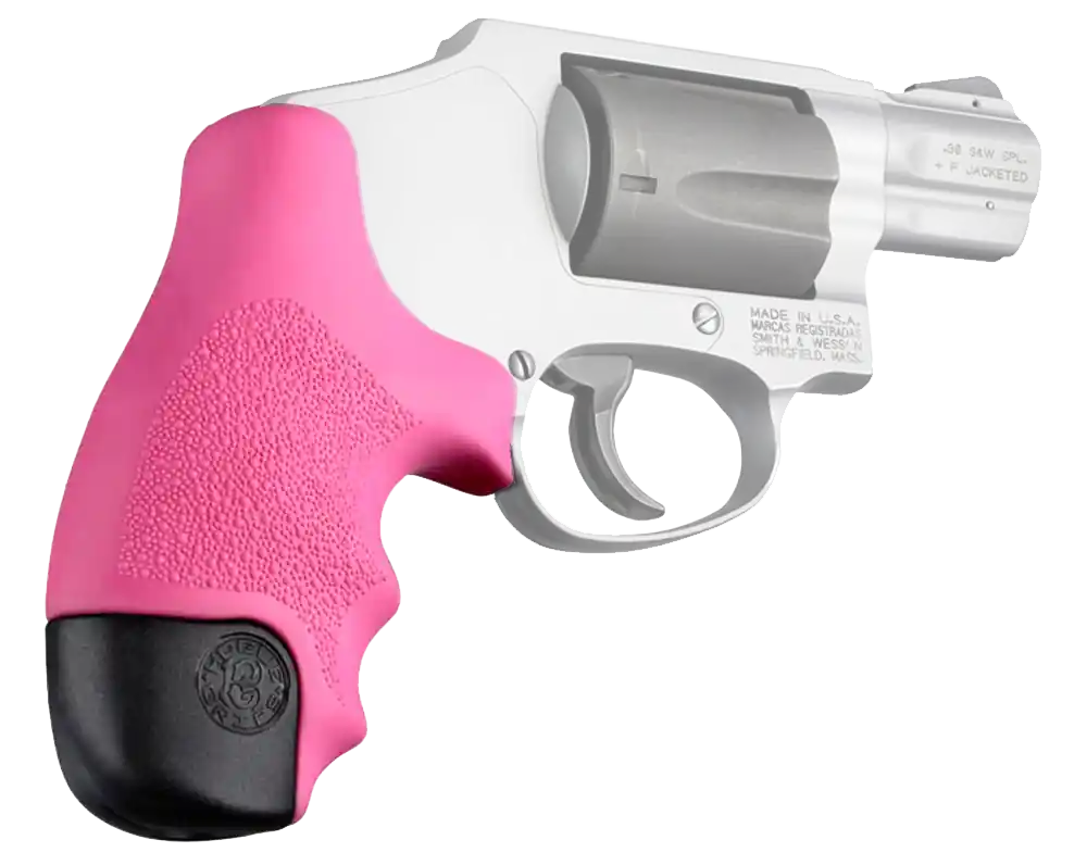 Hogue 60027 OverMolded Tamer Pink Rubber Grip for S&W J Frame Centennial Bodyguard