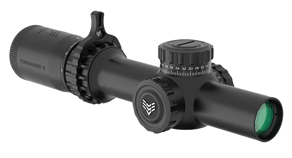 Swampfox Optics Tomahawk II 1-4x24mm Scope with BDC Green Reticle