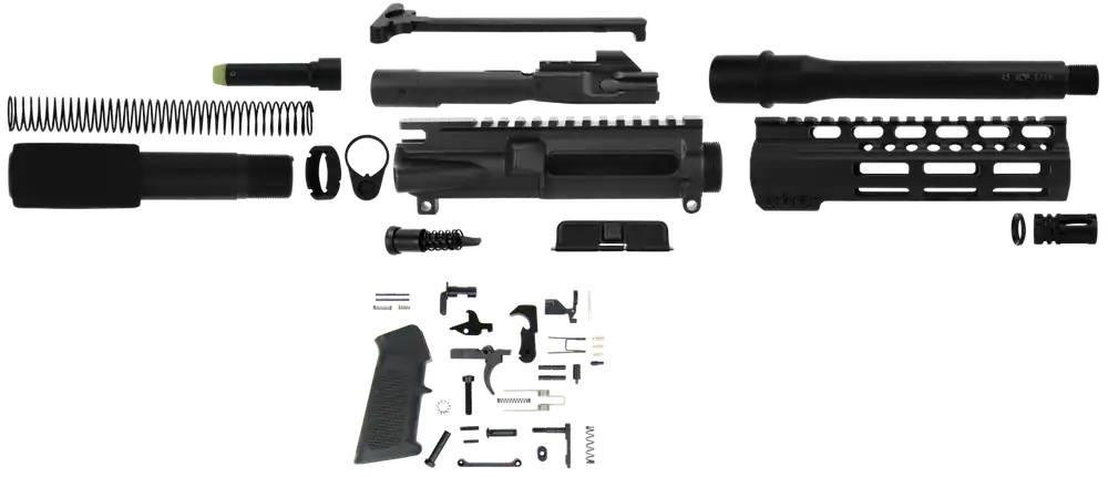 TacFire SSPK45ACPLPK AR-10 Pistol Build Kit .45 ACP Black Nitride Steel