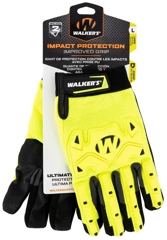 Walker's Cold Weather Impact Protection Gloves - Black/Yellow, Small