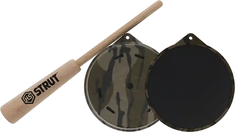 Camo Cutt'R Pot Call: Turkey Attracting Slate in Mossy Oak Bottomland