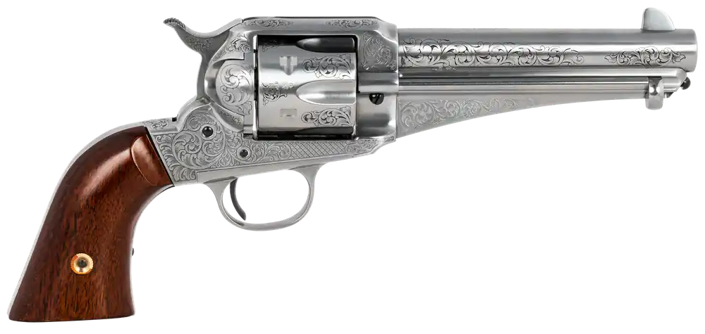 Taylors & Company 1875 Army Outlaw .45 Colt Revolver - 5.5" Barrel, 6-Round, Engraved Steel & Walnut Grip