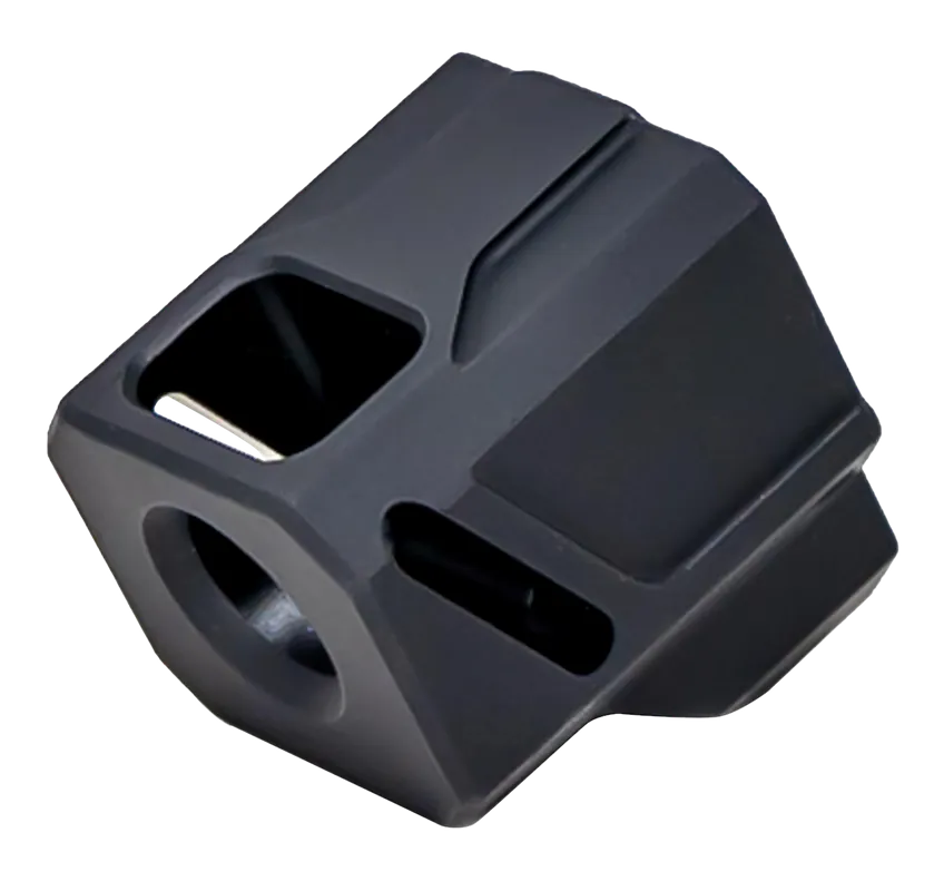Faxon Firearms EXOS-543 Gen 4 Compensator, Black Anodized, 9mm, 1/2"x28 Threads