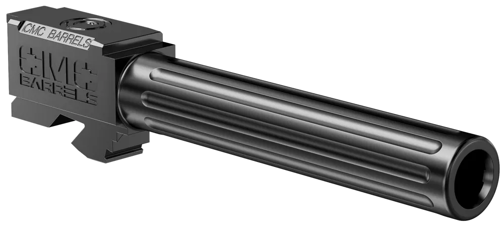 CMC Triggers 75512 Match Precision 9mm Luger Barrel for Glock 17 Gen 3-4 Black DLC Fluted 4.48"