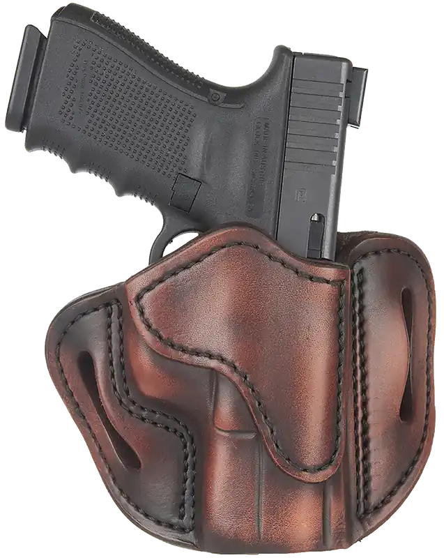 Vintage Leather OWB Holster for S&W M&P Shield/Glock 17/Springfield XD9 - Right Handed