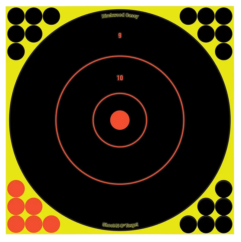 Birchwood Casey 12" Reactive Bullseye Targets - 50 Pack