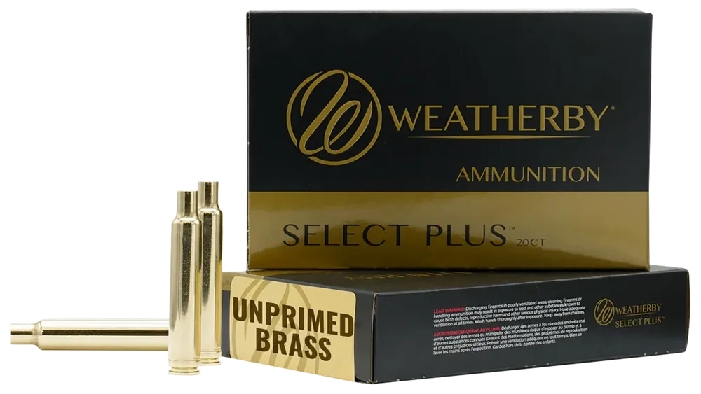 Weatherby BRASS340 Unprimed Rifle Brass 340WthbyMag 20-Pack