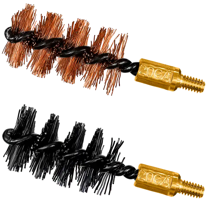 Otis FG520NB 20 Gauge Shotgun Bore Brush Set - Bronze/Nylon Bristles, 2 Pack