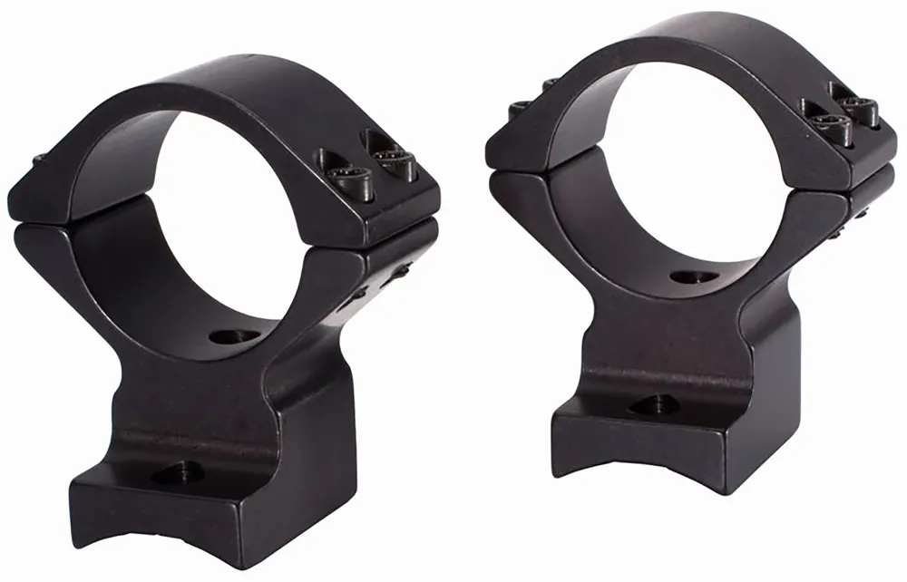 Talley 950759 Black Anodized Aluminum Scope Mount/Ring Combo for Tikka T1/T1X - 1" Tube, High Rings, 0 MOA