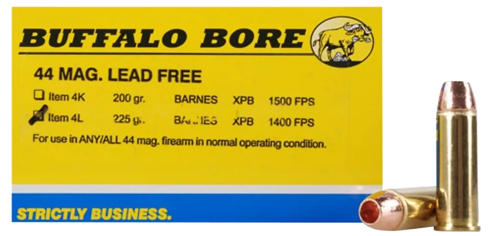 Buffalo Bore 44 Rem Mag 225gr Lead-Free Ammo - 20/Box