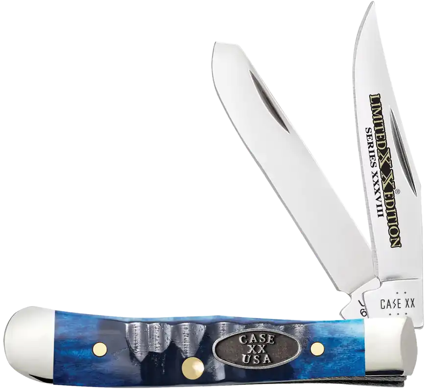 CASE 53984 Ocean Blue Bone Tiny Trapper Knife