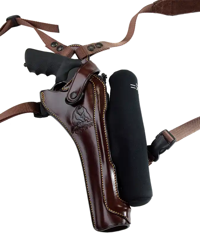 Galco Kodiak Hunter Chest Holster for S&W X Frame 8.375" - Right Hand, Havana Brown Leather