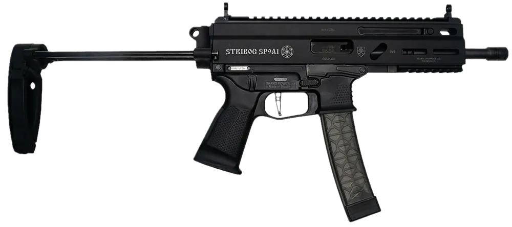 Grand Power SP9A1 Stribog 9mm Luger PDW with Tailhook Brace and M-LOK Handguard