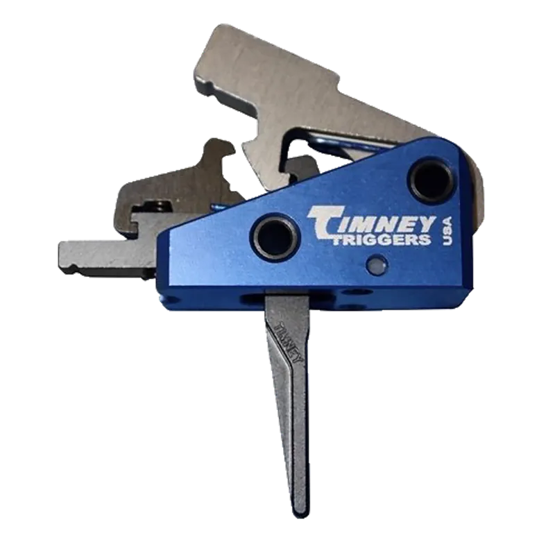 Timney Triggers 663SST Targa Long Two-Stage Straight Trigger for AR-Platform - 2 lbs Draw Weight, Black/Blue Finish