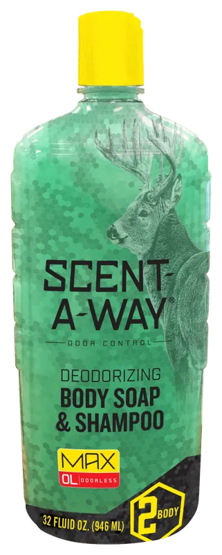 Scent-A-Way Odor Eliminator Shampoo & Body Wash, Odorless, 32oz