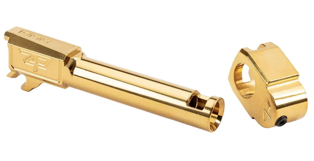 Zaffiri Precision Gold 9mm Compensator for Sig P365 - Threadless 17-4 Stainless Steel