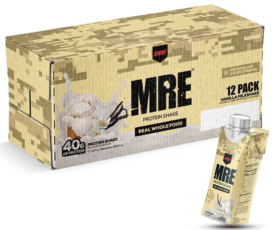 Redcon1 MRE Vanilla Milkshake 12-Pack Ready-to-Drink