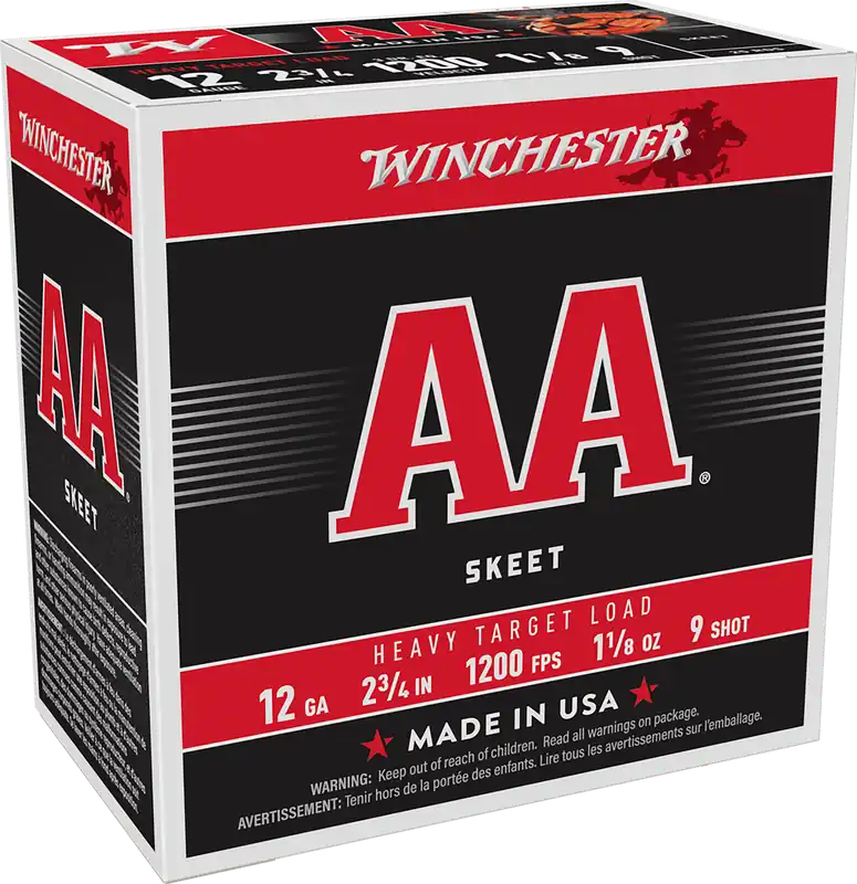 Winchester AA Heavy 12 Gauge 9 Shot Ammo - 25 Rounds per Box