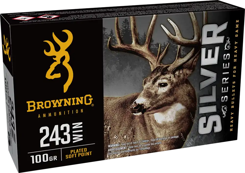 Browning Silver 243 Win 100gr PSP Ammo - 20 Rounds per Box