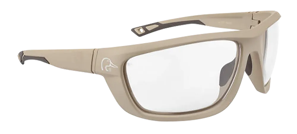 Radians DUFF13010C Safety Glasses, Clear Lens, Tan Frame