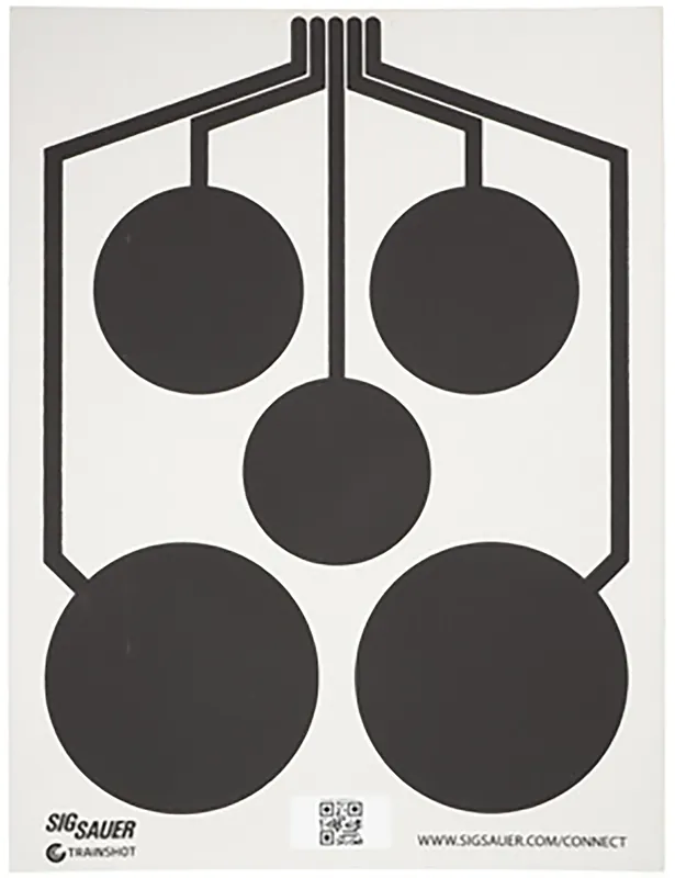 Sig Sauer SCT357 T300 Multi-Zone Replacement Target - Black/White Hanging Design